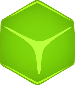 Grønn kube vector illustrasjon