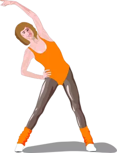 Vrouw in aerobics outfit vector afbeelding