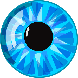 Image vectorielle de le œil de cristal bleu