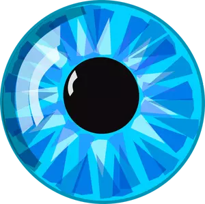 Grafika wektorowa kryształ niebieski oko