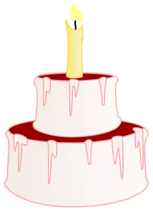 Tårta med ljus vektor illustration