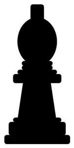Chesspiece bishop silhouette vector image