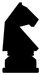 Chesspiece knight silhuett vektorbild