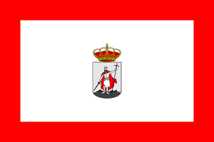 Bandera de la ciudad de Gijón vector illustration