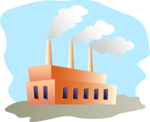 Vectorillustratie van fabriek