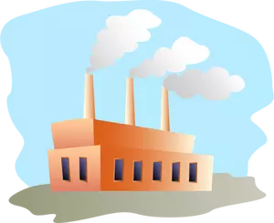 Vector illustration of factory