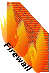 Barvy brány firewall vektorové ilustrace