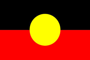 La bandiera aborigena australiana vettoriale immagine