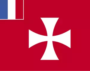 Frankrike Wallis- och Futunaöarna flagga vektor bild