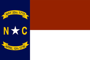 Bandiera vettoriale della Carolina del Nord