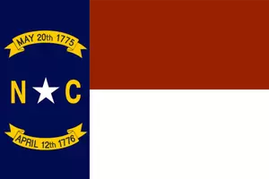 Vektor vlajka Severní Karolína