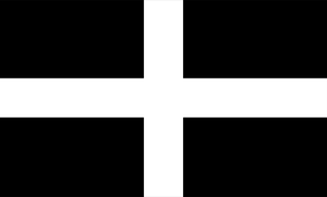 Bandera de Cornwall en formato vectorial