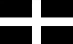 Flagge von Cornwall im Vektor-format