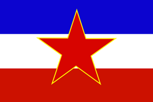 Flaga Jugosławii wektor clipart