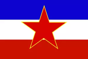 Flagga Jugoslavien vektor ClipArt
