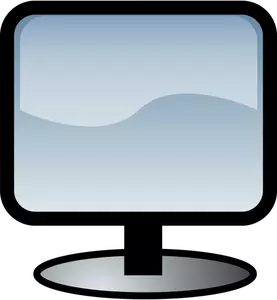 Datamaskinen flat skjerm symbol vector illustrasjon