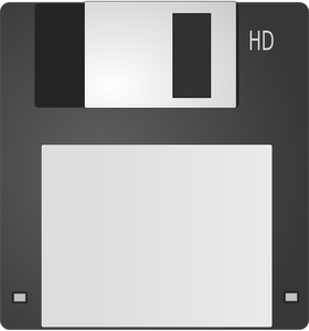 Escala de grises informático disquete vector imagen prediseñada