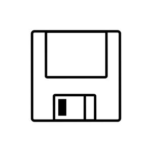 Illustrazione vettoriale di icona floppy disk