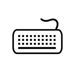 Image vectorielle d'une icône de clavier d'ordinateur