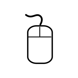 wiredComputer mouse-ul vector icon
