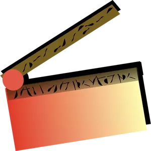 Röda clapeprboard vektorbild