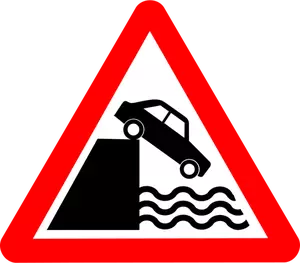 Flussufer-Vektor-Straßenschild