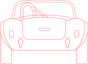 Image vectorielle de l'arrière de la Shelby Cobra