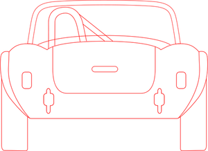 Image vectorielle de l'arrière de la Shelby Cobra