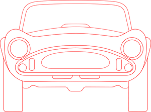 Cara al frente de la ilustración vectorial Shelby Cobra