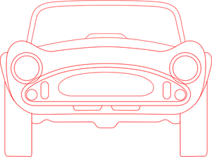 Shelby Cobra -vektorikuvan edessä oleva kuva
