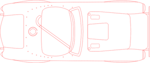 Contour vector graphics of a car