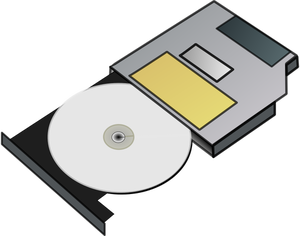 Ilustração em vetor unidade CD Slim
