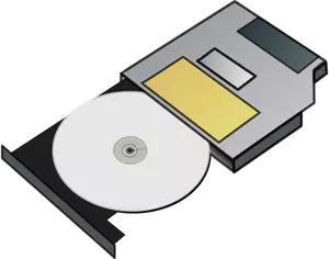 Slim CD drive vector illustration
