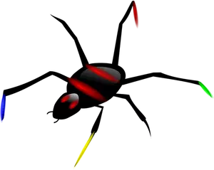 Immagine vettoriale ragno colorato