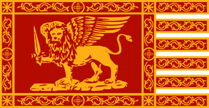 Válka vlajky Benátek vektorový obrázek