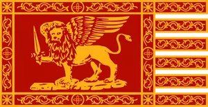 Kriget flagga i Venedig vektorbild