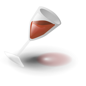 Illustrazione vettoriale di bicchiere di vino