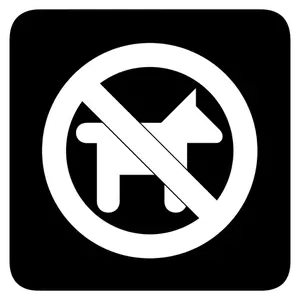 Nenhuma imagem de vetor de sinal de cães