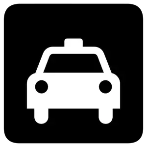 Taxi znak vektorový obrázek