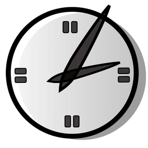Simple analog clock vector graphics