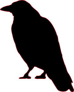 Imagen de la silueta de un cuervo