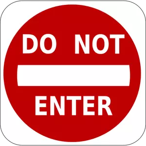 Do not enter traffic roadsign vector image