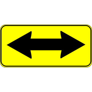Two way traffic sign vector illustration