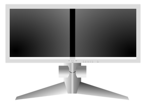 Imagen vectorial de monitor dual