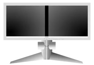 Imagem vetorial de monitor duplo