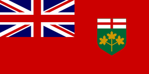 Vector flagg Ontario Canada
