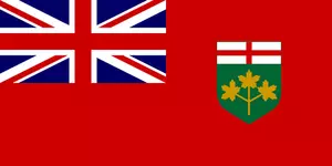 Bandiera vettoriale di Ontario Canada