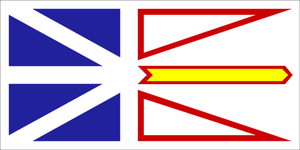Vlajka kanadské provincii Newfoundland a Labrador Vektor Klipart