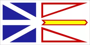 Bendera Provinsi Kanada Newfoundland dan Labrador vektor klip seni