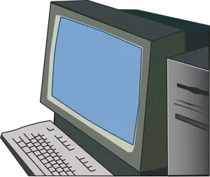 Gambar vektor komputer desktop